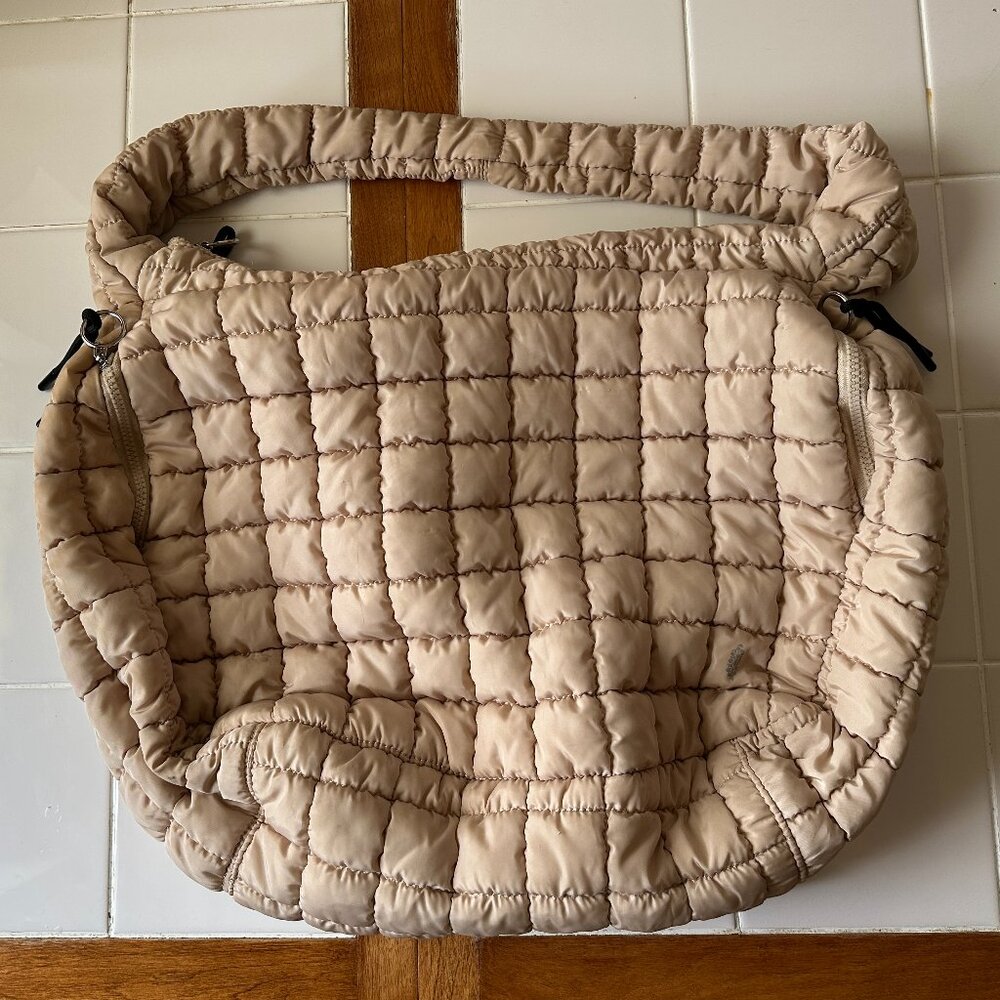 Free People Movement Quilted Carryall Bag in Off White